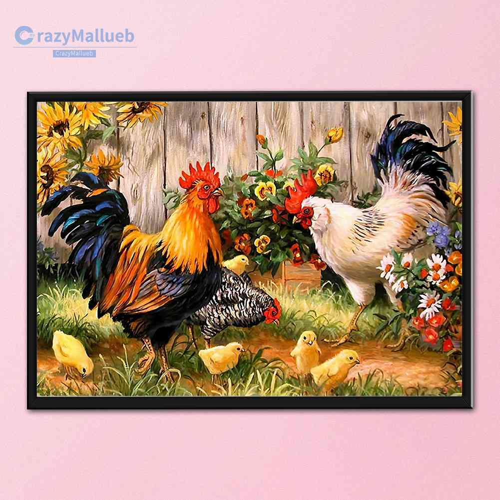 Bộ Tranh Thêu Chữ Thập Tự Làm Hình Gà Con 11CT