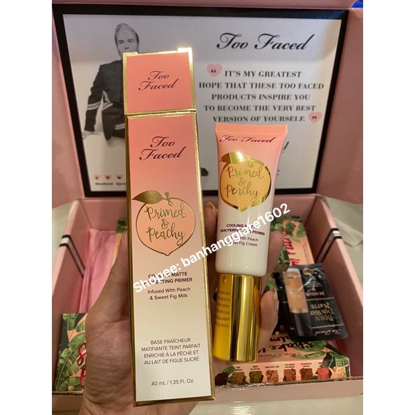 Kem Lót Kiềm Dầu Too Faced PRIMED &amp; PEACHY COOLING MATTE PERFECTING - Too Faced Fullsize 40ml