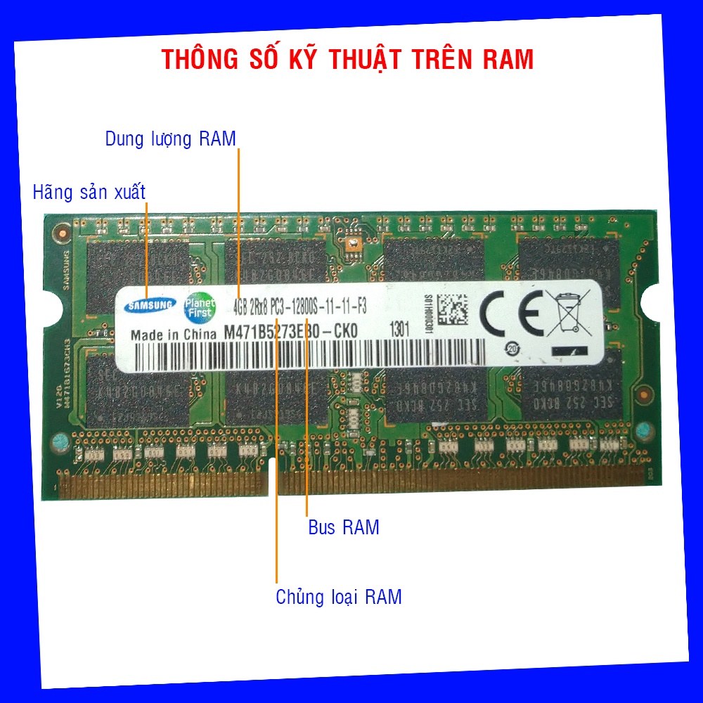 ram laptop ddr3 4gb pc3 12800s bus 1600mhz  samsung bảo hành chính hãng 12 tháng