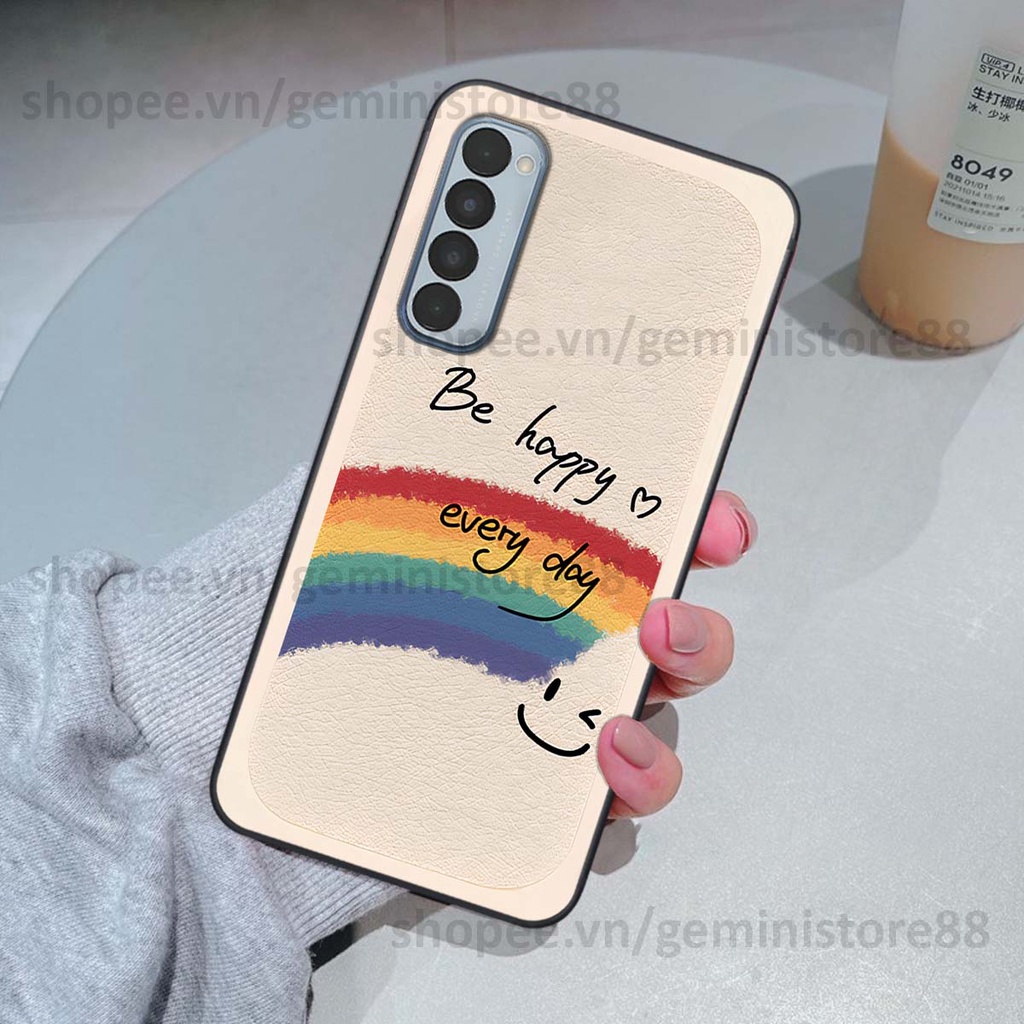 Ốp Oppo Reno4 / Reno4 Pro / Reno 4 in hình cô gái be happy trẻ trung cá tính năng động