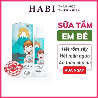 Sữa tắm cho bé thảo dược Le'orga, sữa tắm cho trẻ sơ sinh hết mề đay, mẩn ngứa