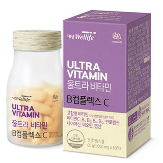 [Hàng mới về] Hộp 60 viên uống Daesang Well Life Ultra Vitamin B Complex C 1,000mg