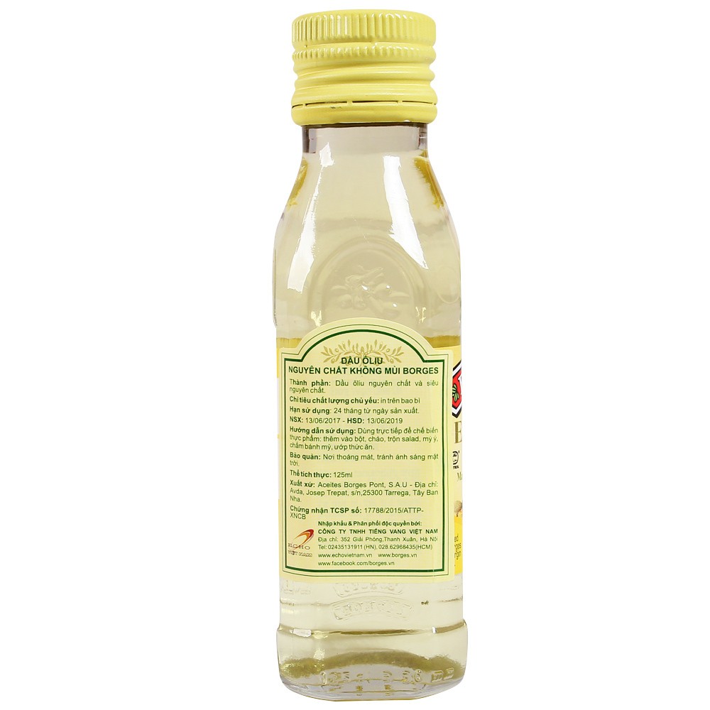 Dầu Olive Borges Nguyên Chất 125ml