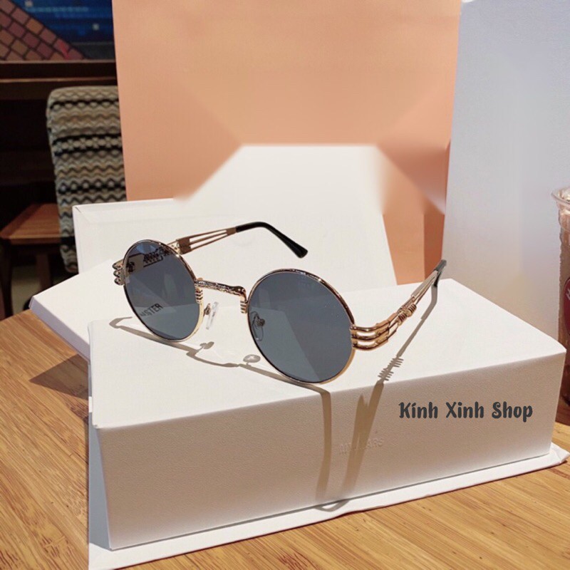 Kính râm mắt tròn thầy bói Retro KOREA
