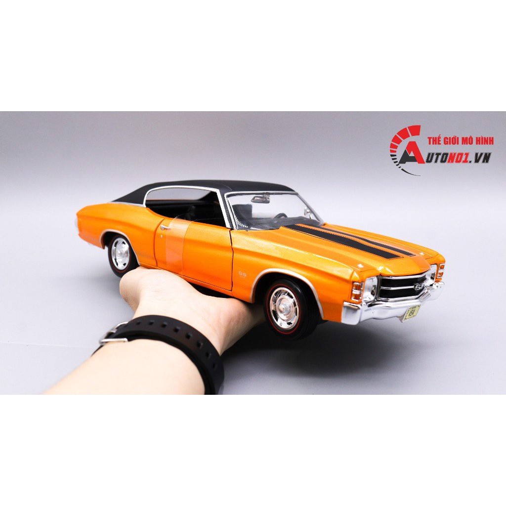 MÔ HÌNH XE CHEVROLET CHEVELLE SS454 SPORT COUPE ORANGE 1:18 MAISTO 1971