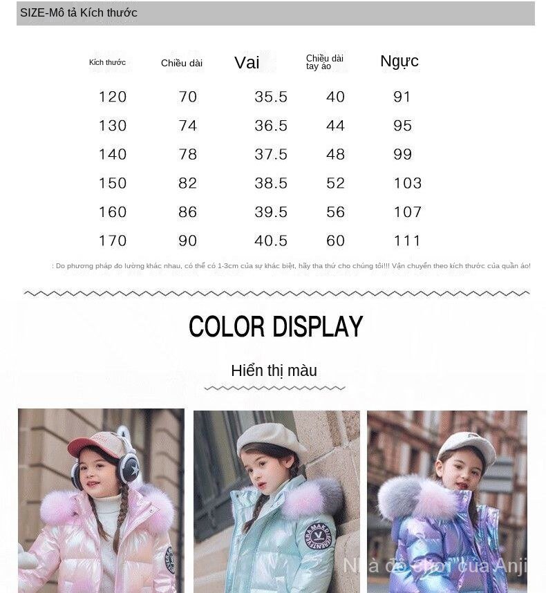 Children Down Cotton Clothes Baby Girl Long Girl Kids Cotton Jacket
