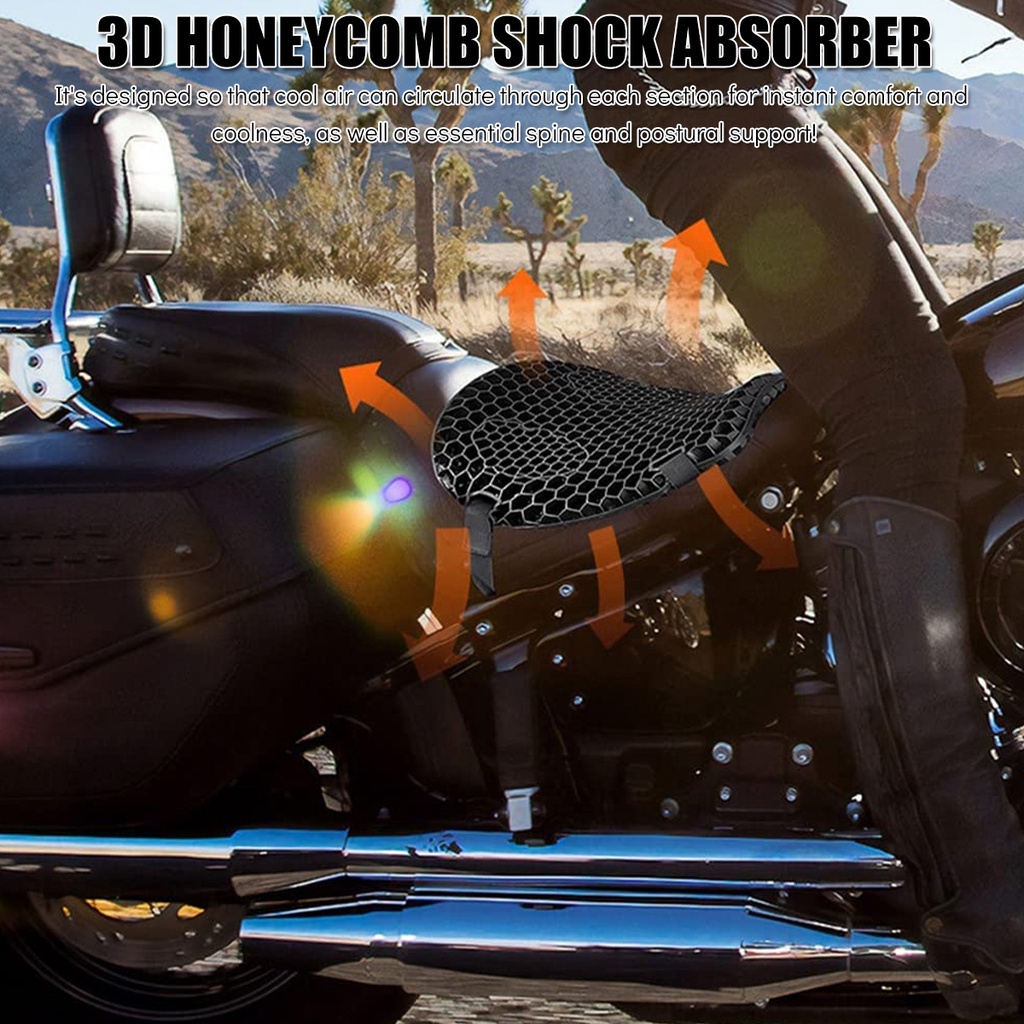 Vỏ Bọc Yên Xe Máy Dạng Lưới Tổ Ong 3D Hấp Thụ Sốc