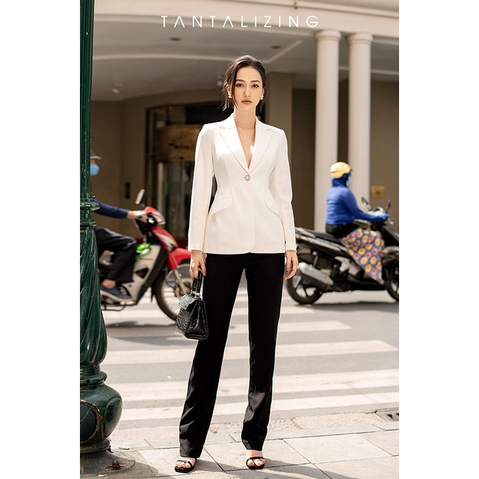 Áo Vest Kylie Suit trắng thanh lịch, Áo vest nữ áo blazer phong cách chất tuyết mưa mẫu mới | BigBuy360 - bigbuy360.vn