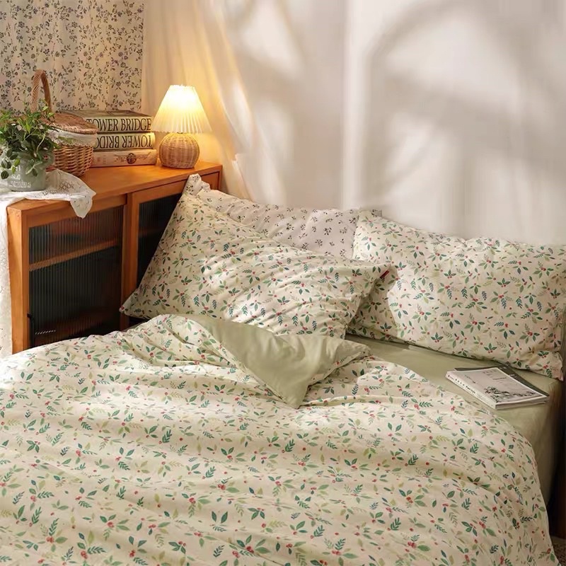 Set Cotton Living 100% Cotton Hàng Nhập Khẩu Cao Cấp 4 Món Vintage