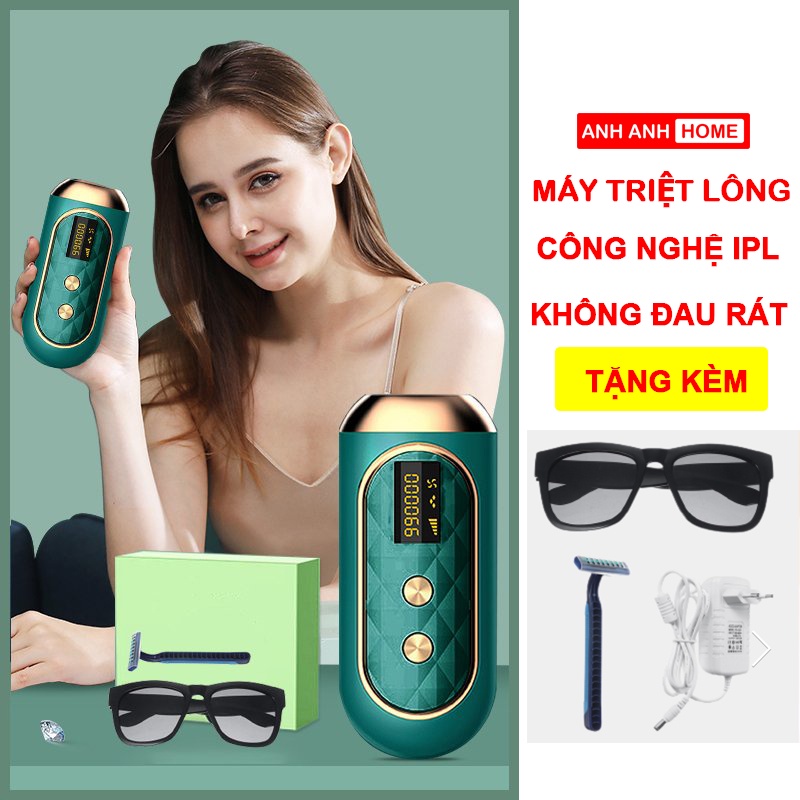 Máy Triệt Lông Thế Hệ Mới Premium Triệt Lông Vĩnh Viễn Đơn Giản Tại Nhà - Vô hạn xung - Anhanhhome