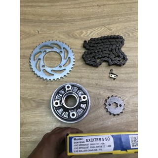 BỘ NHÔNG SÊN DĨA(NHÔNG SÊN ĐĨA) YAMAHA EXCITER 135 5 SỐ ĐỜI 2011-2013 RÁP LÊN ZIN THEO XE KHÔNG CHẾ CHÁO