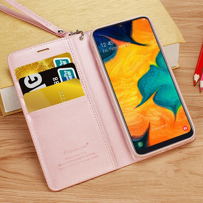 Bao da Galaxy A20/ A30 hiệu Hanman (Có kèm dây đeo) | BigBuy360 - bigbuy360.vn