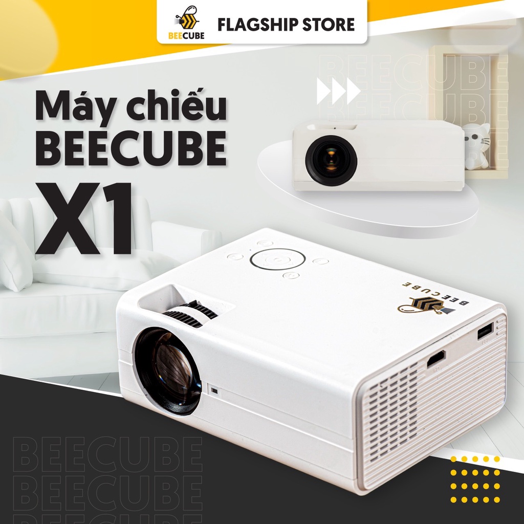 [Mã BMBAU300 giảm 7% đơn 499K] Máy Chiếu Phim Mini Beecube X1 Độ Phân Giải HD- Bảo Hành Chính Hãng 12 Tháng
