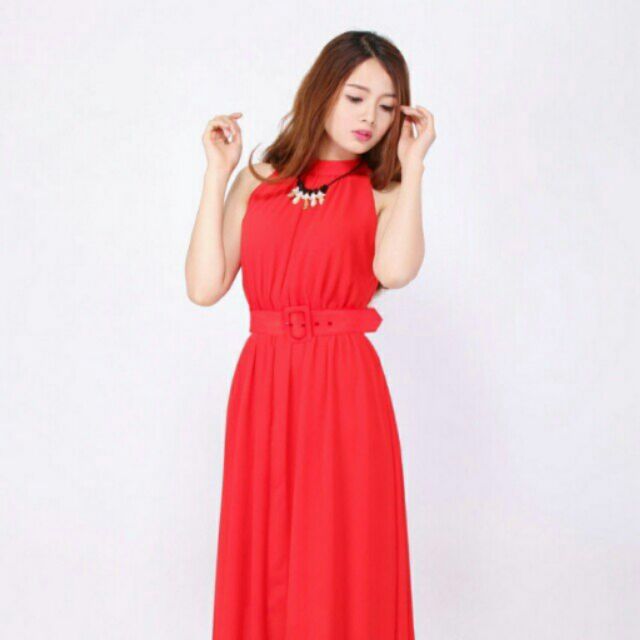 Đầm maxi chất liệu voan Hàn Quốc cao cấp