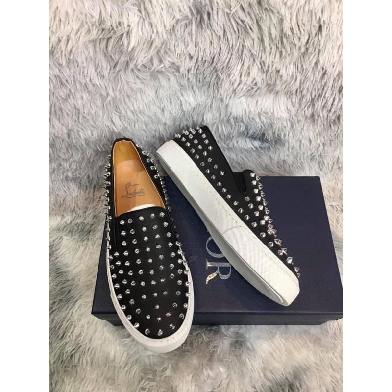 Giầy Slip on Nam VLTN đính Đinh[freeship]_Giầy lười da tán đinh cho nam NEW | BigBuy360 - bigbuy360.vn