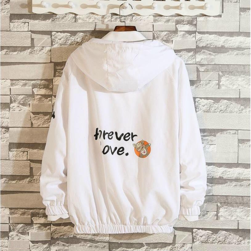 Áo khoác dù nữ nam Forever Love tình yêu phong cách Ulzzang | BigBuy360 - bigbuy360.vn