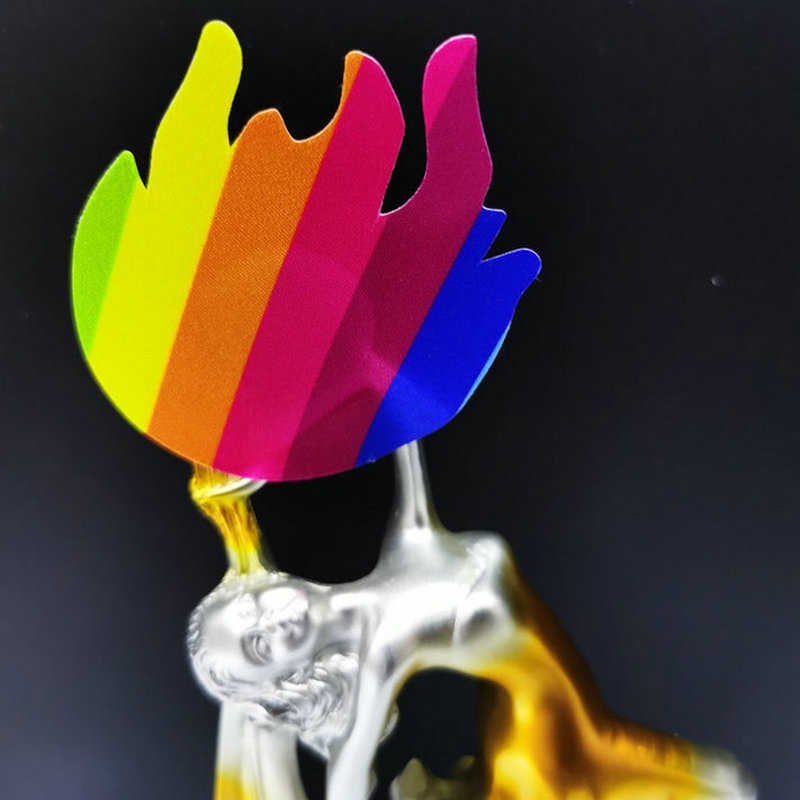 1 Cặp Miếng Dán Nhũ Hoa Hình Cánh Bướm Màu Cầu Vồng Vô Hình Dùng Một Lần Cho Nữ