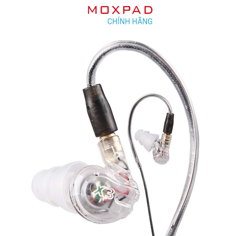Tai nghe Moxpad X3 | Dây dẫn tháo rời, Có mic thoại, Âm thanh vượt tầm giá