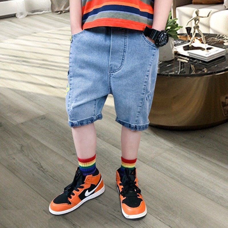 QUẦN SHORT BÉ TRAI CAYABE VẢI JEANS HIPHOP