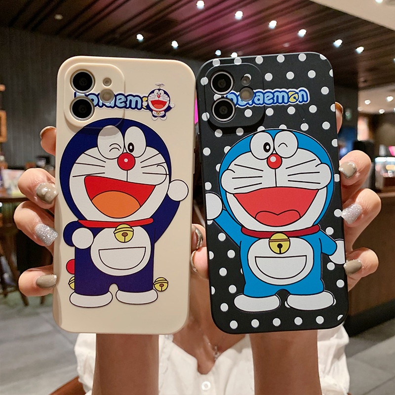 Ốp lưng iphone Doremon cạnh vuông TPU 6 6plus 6s 6splus 7 7plus 8 8plus x xr xs 11 12 pro max plus promax