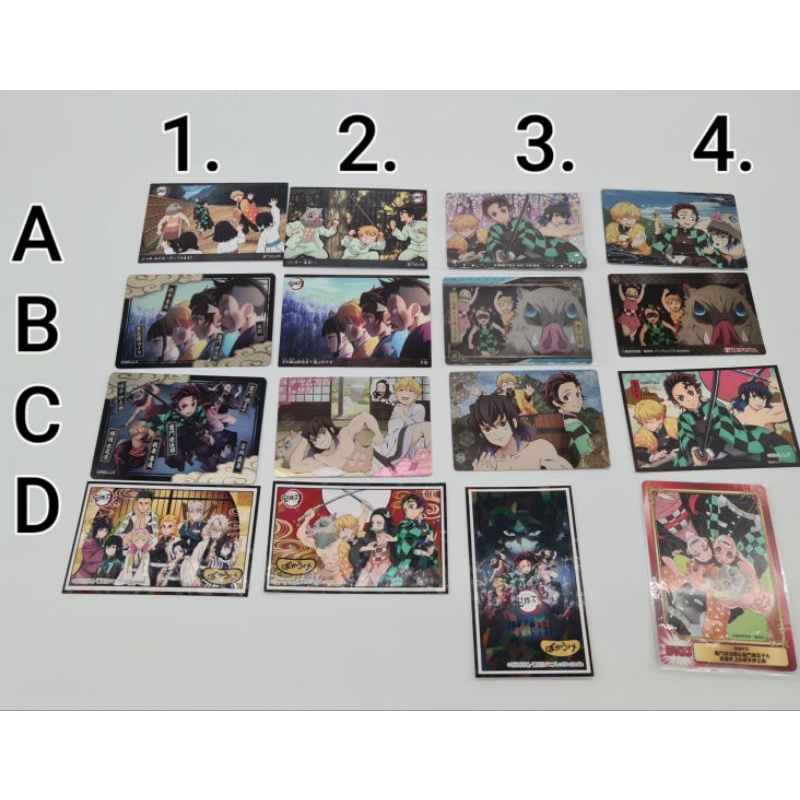 Thẻ bài bo góc chủ đề Kimetsu no Yaiba, KNY số 15, Bandai