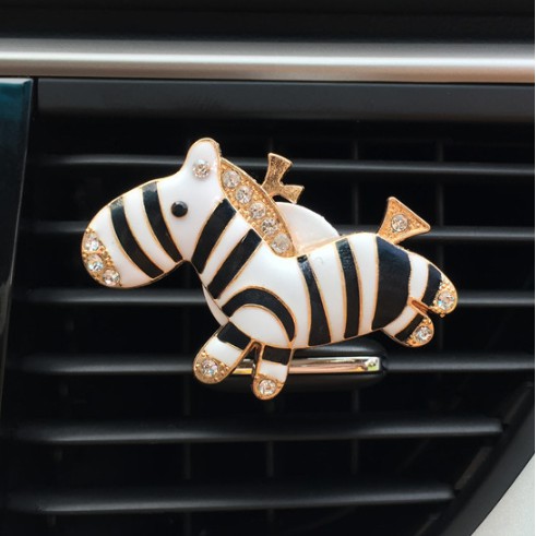 Kẹp nước hoa gắn lỗ thông gió ô tô hình động vật và hoa tùy chọn sáng tạo thời trang