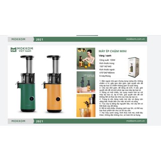 [CHÍNH HÃNG] Máy ép chậm mini Mokkom bảo hành 12 tháng