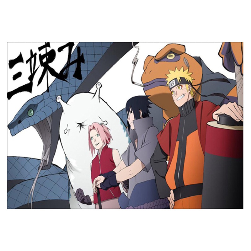 Tranh Vải Bạt Treo Tường In Hình Anime Naruto Sasuke Không Khung Trang Trí Nhà Cửa
