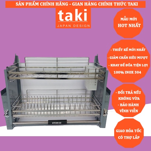Giá Bát Đĩa Nâng Hạ Thông Minh Kitchengo Inox 304 Thế Hệ Mới Hot Nhất 2022 - Có Thợ Lắp