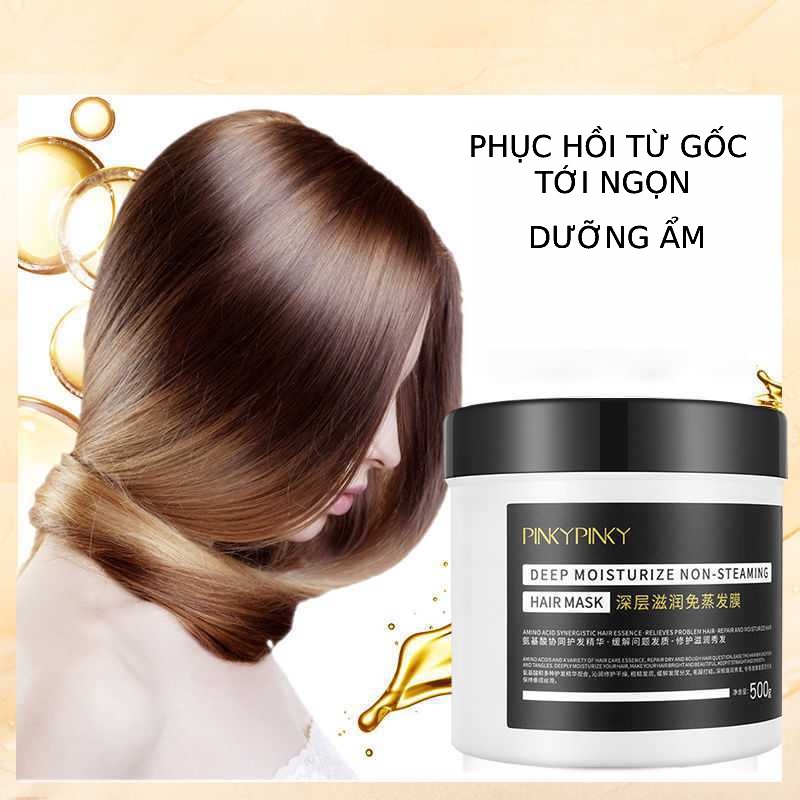 KEM Ủ TÓC PINKY - PHỤC HỒI TÓC HƯ TỔN ÓNG Ả SIÊU MƯỢT GIẢM GÃY RỤNG