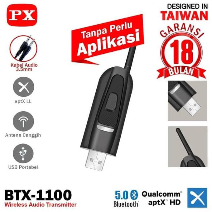 Usb Truyền Tín Hiệu Bluetooth Px-1100 No Driver 5.0 Hd