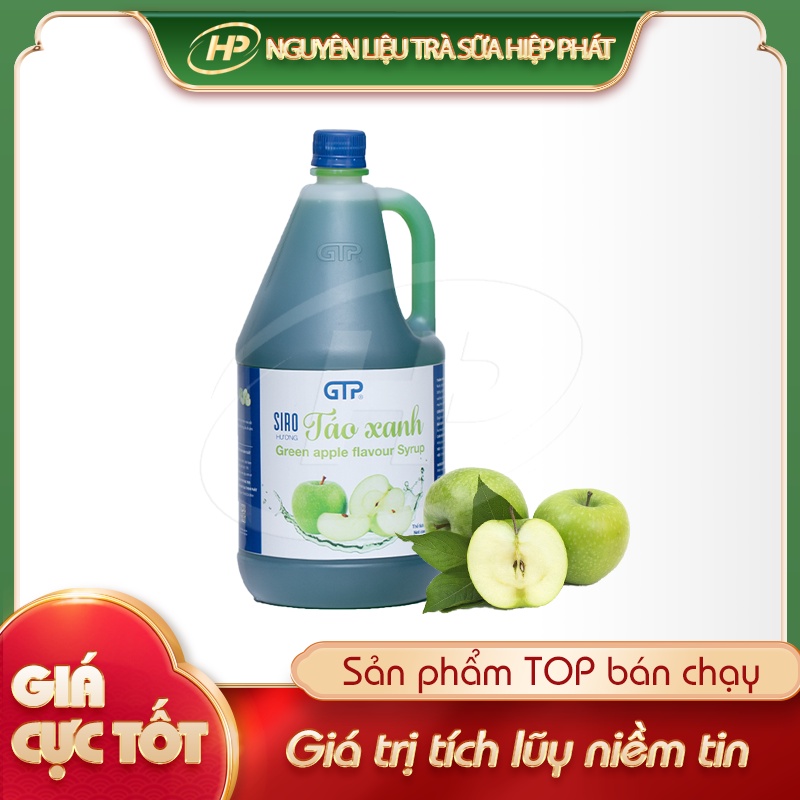 Syrup Táo Xanh GTP - 1,9 Lít [DUNG TÍCH LỚN] - SP000448 - Nguyên liệu pha chế trà sữa HIỆP PHÁT