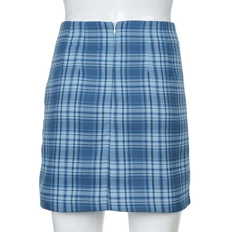 Fashion Women Plaid High Waist Sexy Split Street Skirt | BigBuy360 - bigbuy360.vn
