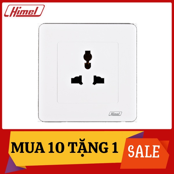Ổ cắm đơn ba chấu đa năng 13A, hình vuông