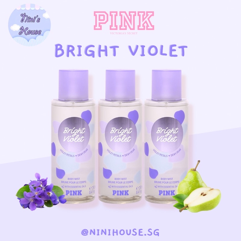 [Hàng Mỹ] Xịt thơm body mist Victoria’s Secret PINK mùi Bright Violet 250ml