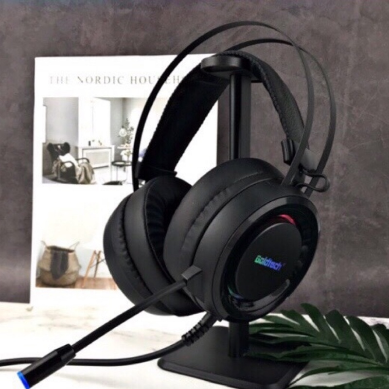 Tai Nghe Gaming Goldtech LD89 - Tai Nghe Chụp Tai Chơi Game Âm Thanh 7.1 Có Đèn Led - Bảo Hành 12 Tháng