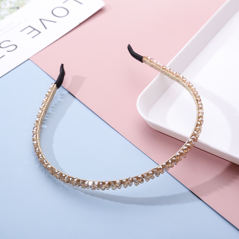 Băng Đô Đính Hạt Pha Lê Siêu Lấp Lánh Phong Cách Hàn Quốc Thời Trang Cho Nữ