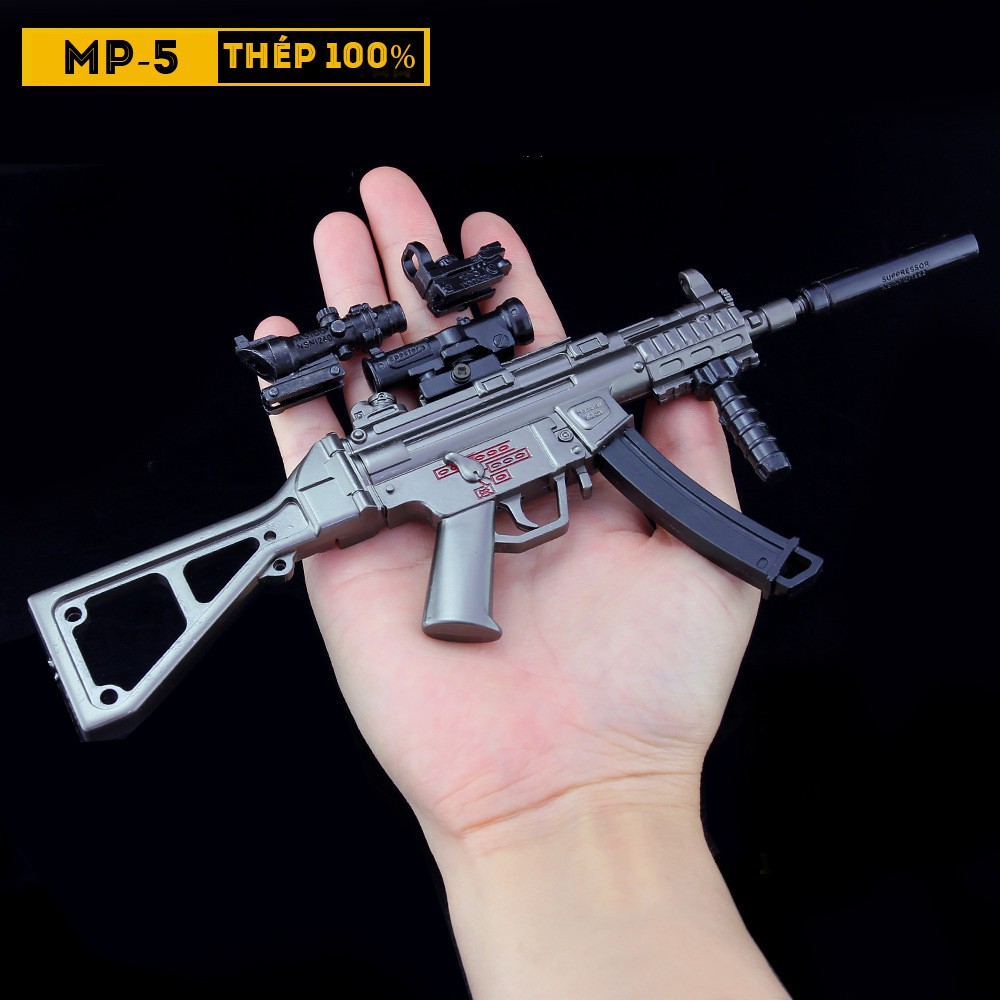 Mô Hình PUBG MP5 Tặng Kèm 3 Scope Và Kệ Trưng Bày 19cm