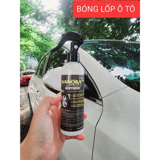Xịt bóng lốp xe , phục hồi dưỡng đen nhựa nhám ô tô, xe máy, lowell clean