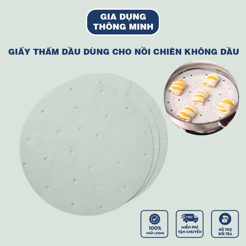 Giấy thấm dầu dùng cho nồi chiên không dầu, 100 tờ