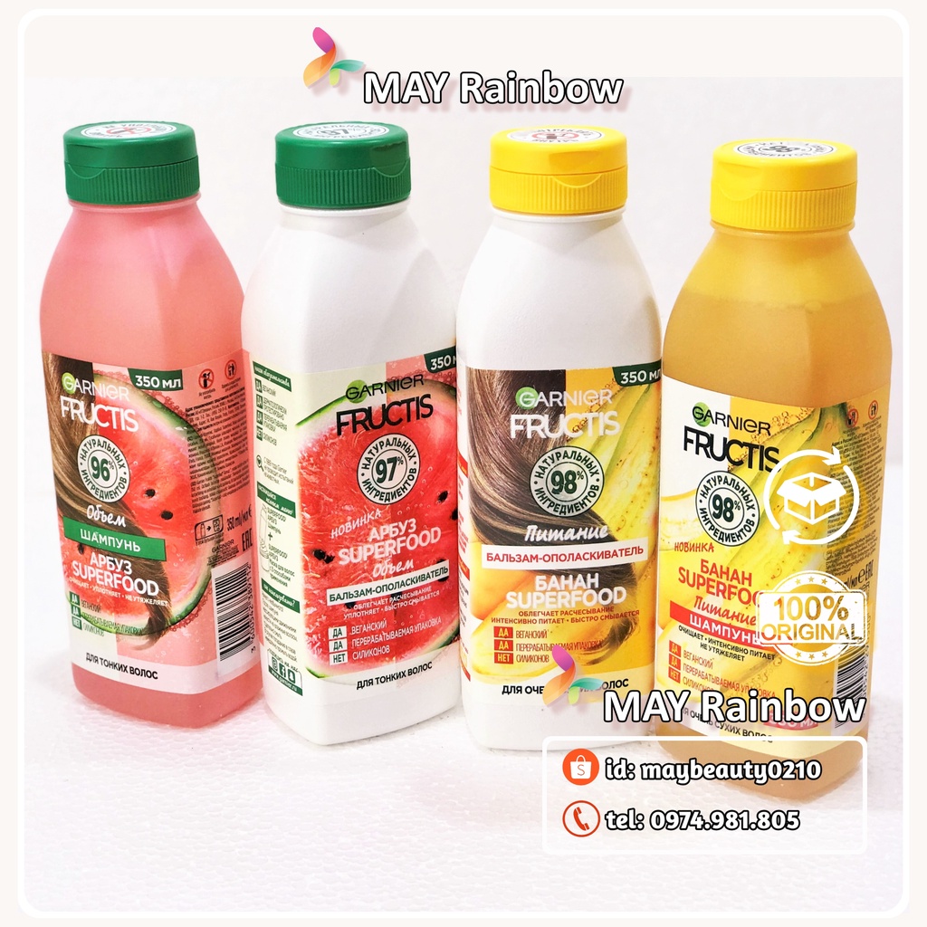 Dầu gội dầu xả Garnier Fructis Hair Superfood