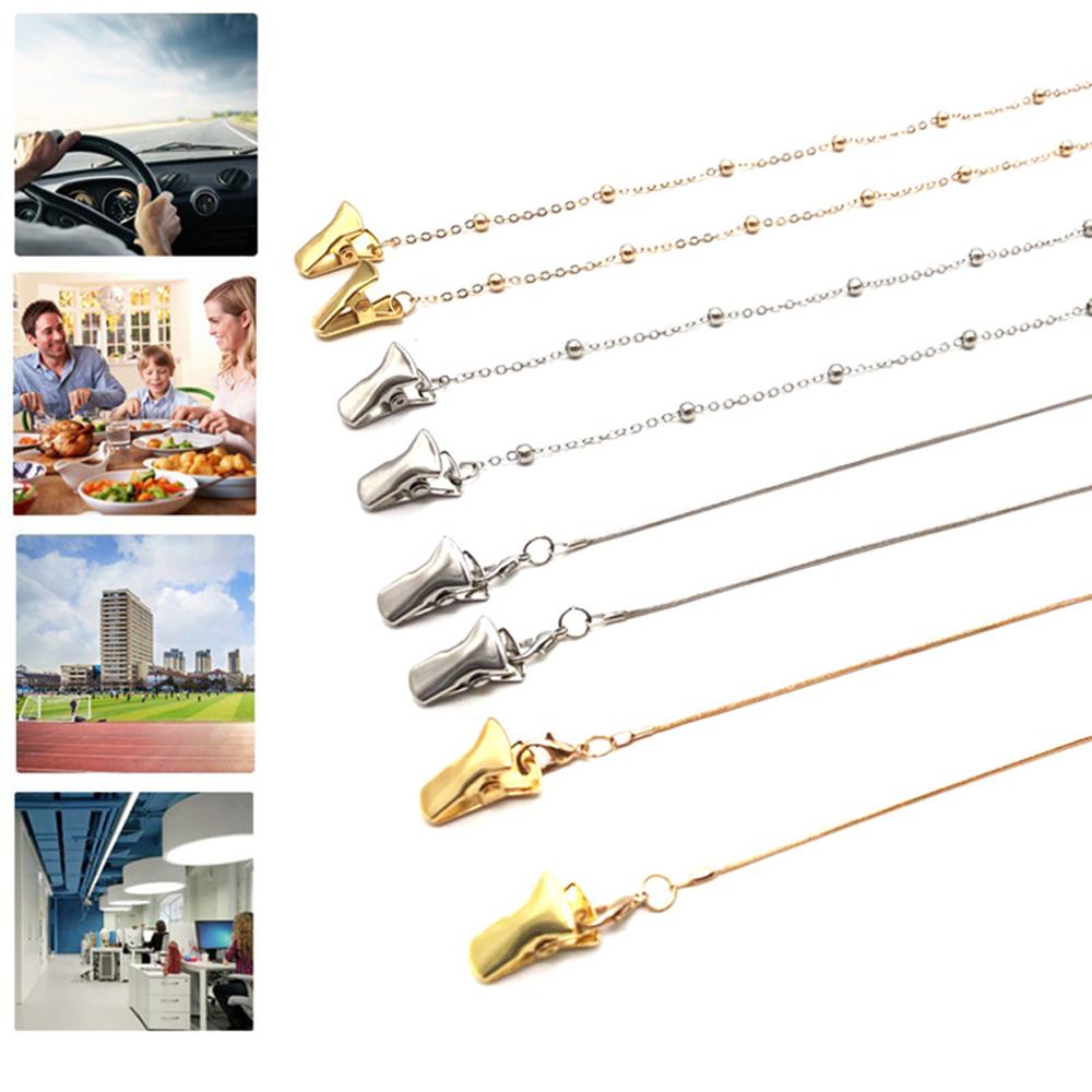 IVORY Dây Chuỗi Giữ Kính Đeo Mắt Xỏ Hạt Kim Loại Dành Cho Nam Nữ