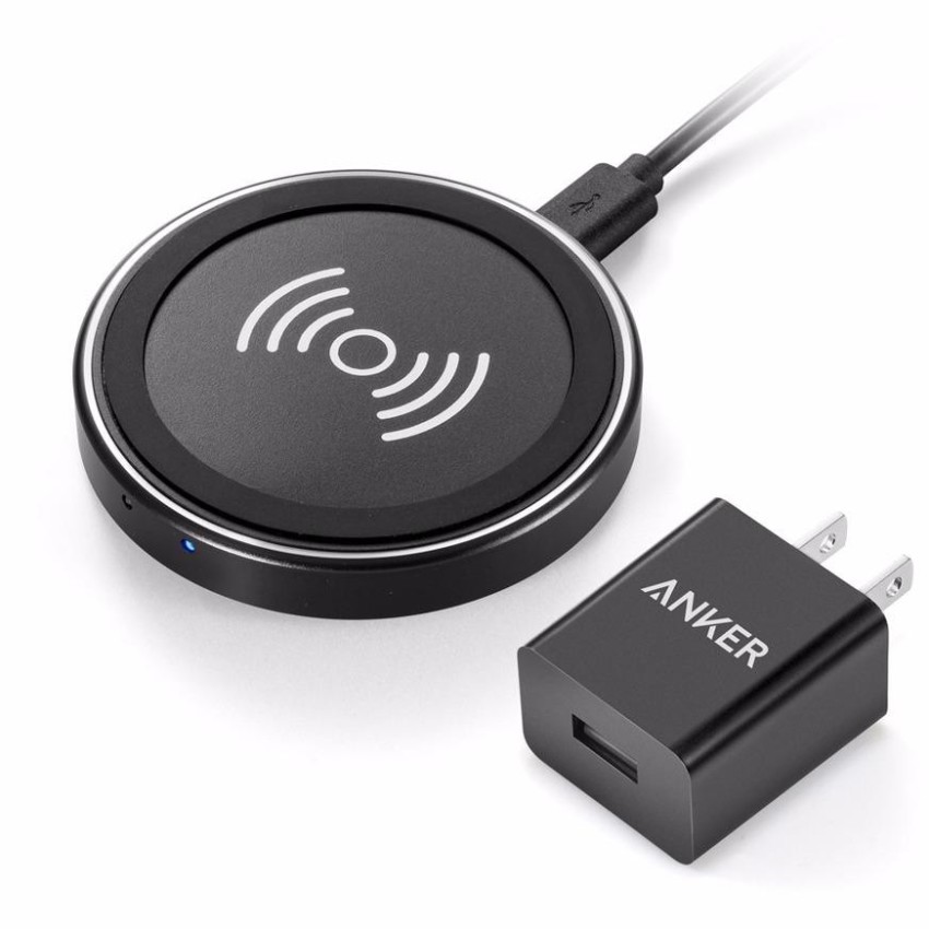 Sạc không dây ANKER PowerPort Qi 5w Wireless Charger kèm sạc tường 12w - B2511 - Hãng phân phối chính thức