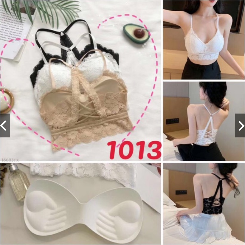 (Hot hot) Áo bra ren chéo lưng đệm bàn tay nâng ngực siêu đẹp MS1013