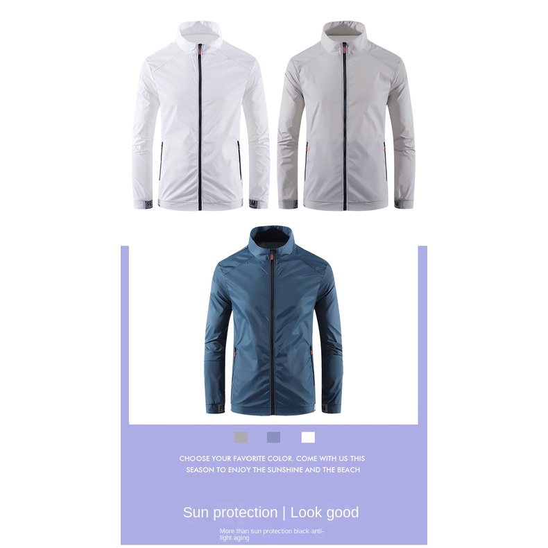 Áo Khoác Thể Thao Chống Tia uv Chống Thấm Nước Thoáng Khí Thời Trang Mùa Hè Cho Nam