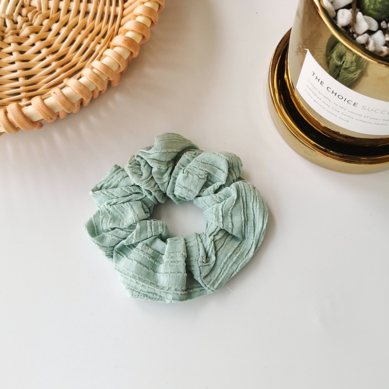 Dây Buộc Tóc Co Giãn Họa Tiết Chấm Bi Phong Cách Hàn Quốc Cho Nữ Hair Scrunchies
