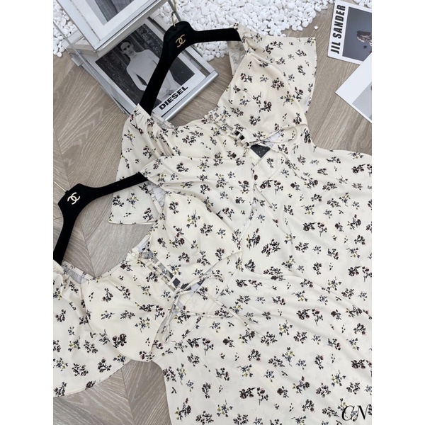 [SALE]-Váy hoa nhí be cúp ngực đan dây hở eo hót hit