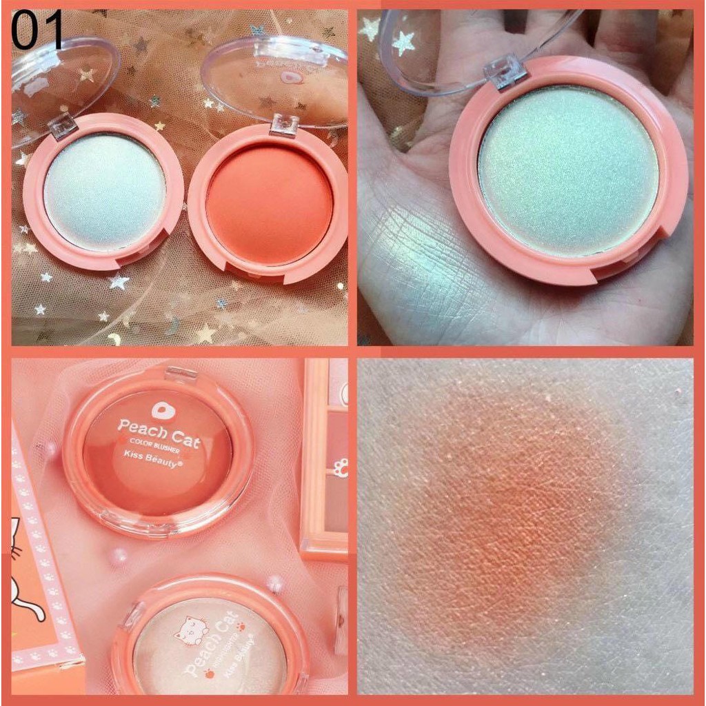 Set makeup Peach Cat họa tiết hình Mèo [Chính hãng] của KissBeauty gồm 04 món trang điểm rất Xinh và dễ thương. | BigBuy360 - bigbuy360.vn