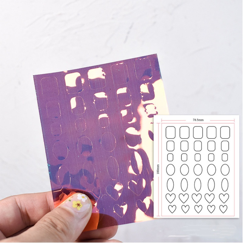 Miếng Dán Trang Trí Móng Tay DIY Mặt Kính Cực Quang Độc Đáo