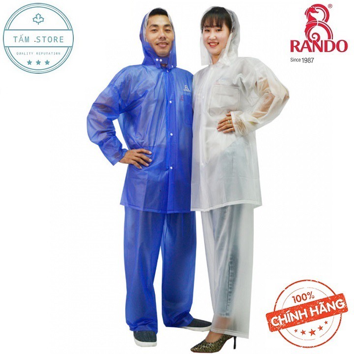 [ THÔNG DỤNG ] Bộ quần áo đi mưa trong màu Rando ASPC-01 che chở cho người thân yêu của bạn
